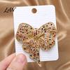 Women Brooch Pin Vintage Rhinestone Bow Pin, Bowknot Shape Alloy Lapel Secure Clasp Sweater Cardigan Coat Clothing Accessories, Fashion Jewelry