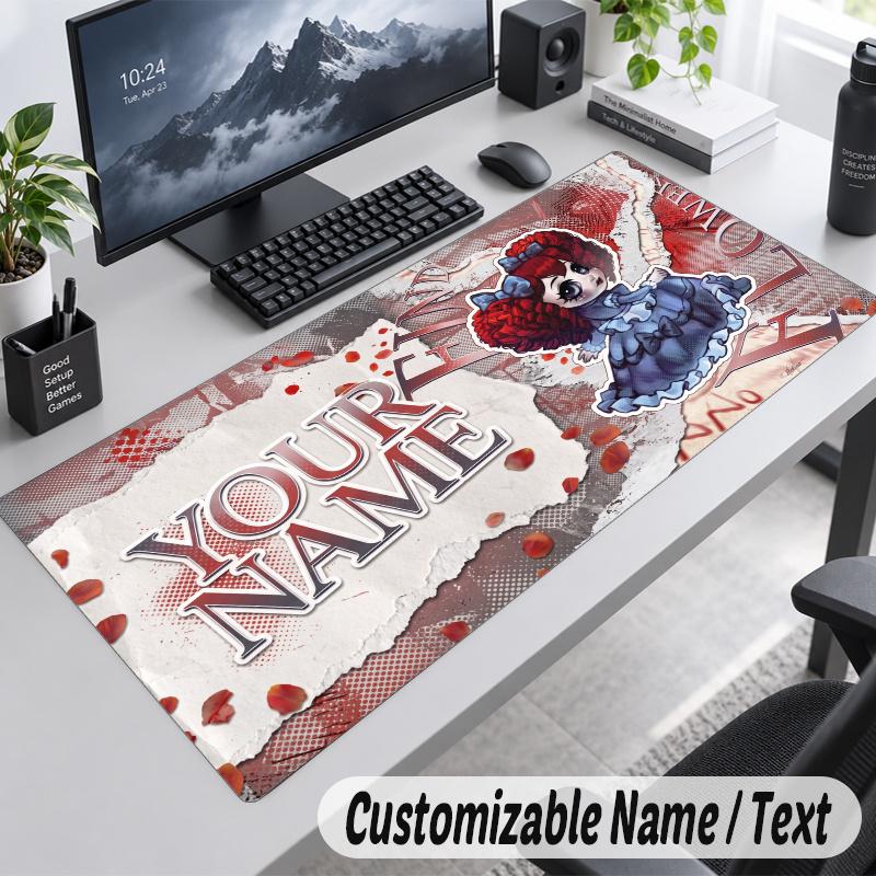 Poppy Playtime Personalized Large Mouse Pad Custom Name Text Extended Desk Mat Gaming Mousepad