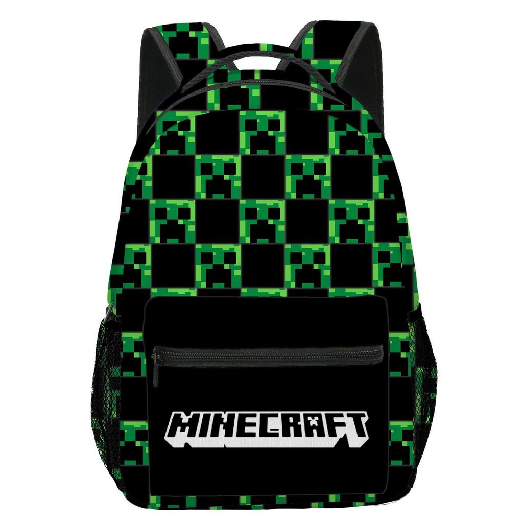 Minecraft Backpack Adults Kids Creeper Gamer School Bag Laptop Gaming Rucksack