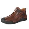 Handmade Split Leather Boots Men Shoes Comfortable Ankle Boots For Men Casual Shoes Large Size Tooling Shoes