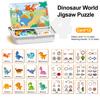 Cartoon Magnetic Puzzle Board Game Dress-up Dinosaur Vehicles Animal Preschool Learning