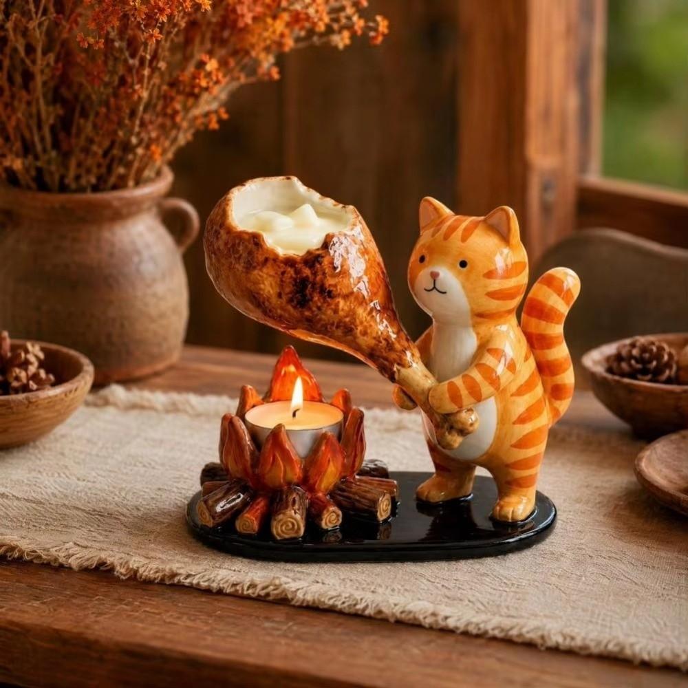 Cat Dog Fox Tealight Holder Animal Shape Holiday Ornament New Decorative Candle Rack Home Decor