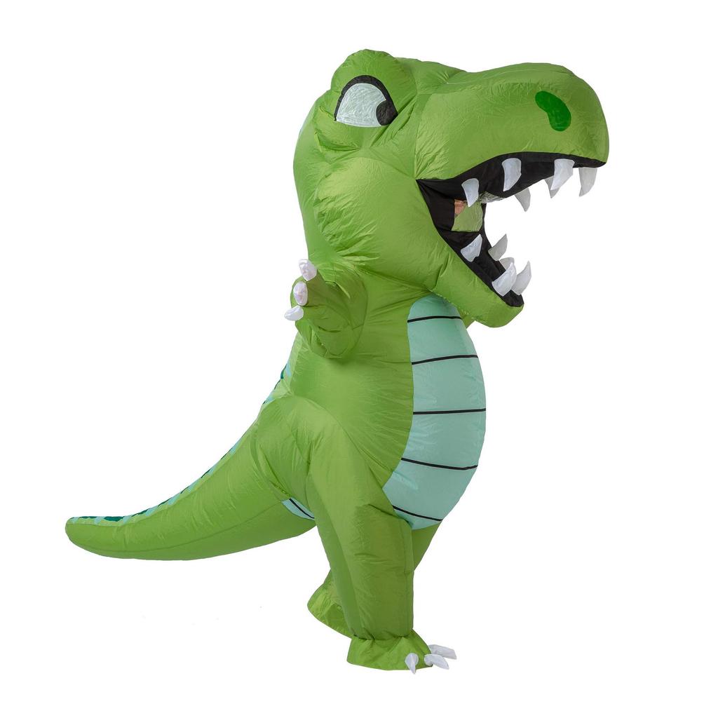 Children and adults riding Tyrannosaurus rex inflatable clothing Christmas decoration funny dinosaur clothing