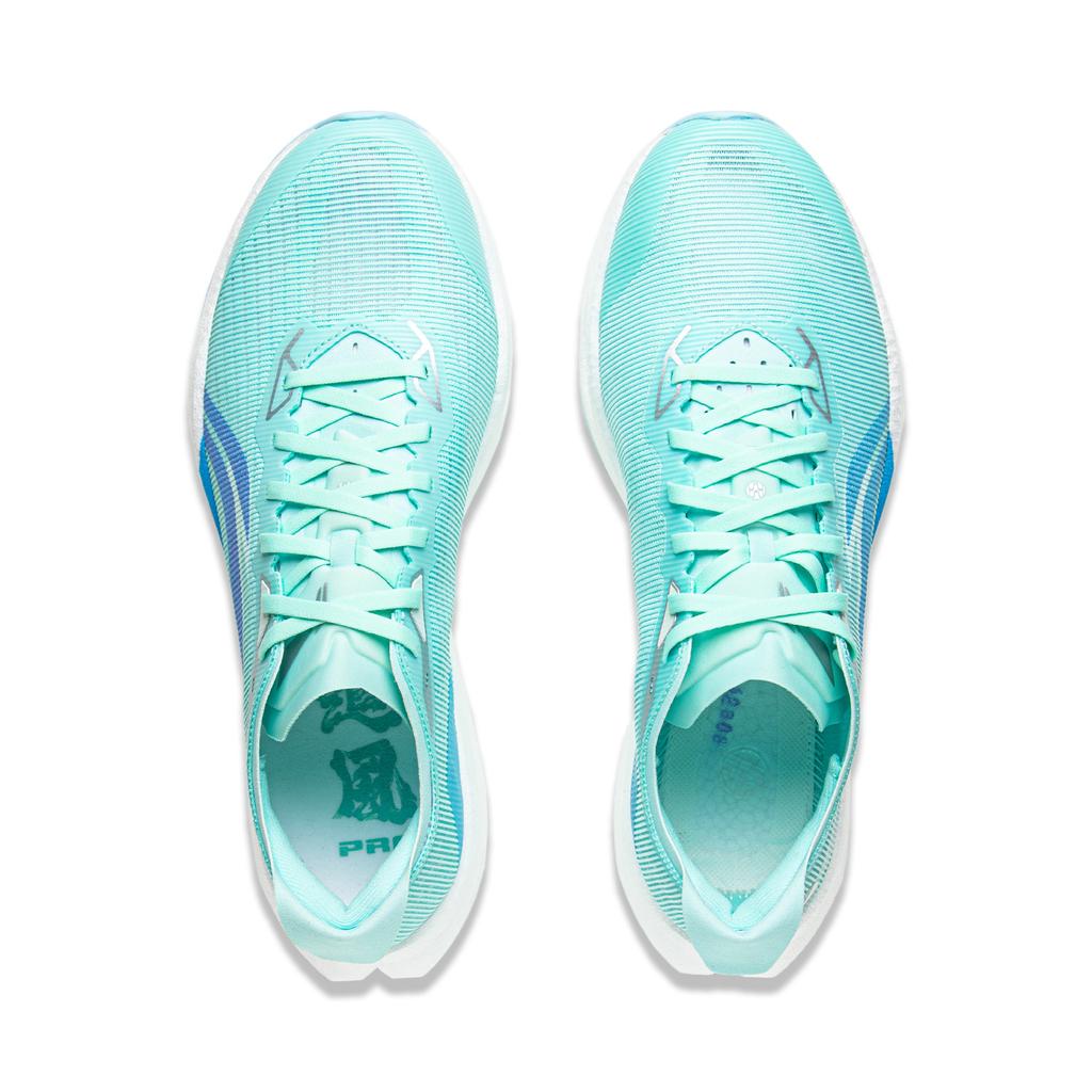 Li Ning Wind Chaser Pro Технология Аминофенола Полная Карбоновая Пластина Марафонки Унисекс Кроссовки для Бега Островной Синий ARPV017-10