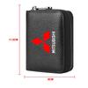 cxbkdv1 Genuine Leather Car Driver's License, ID Card, Bank Card Wallet For Mitsubishi Lancer Ralliart 10 3 9 EX Outlander 3 ASX L200