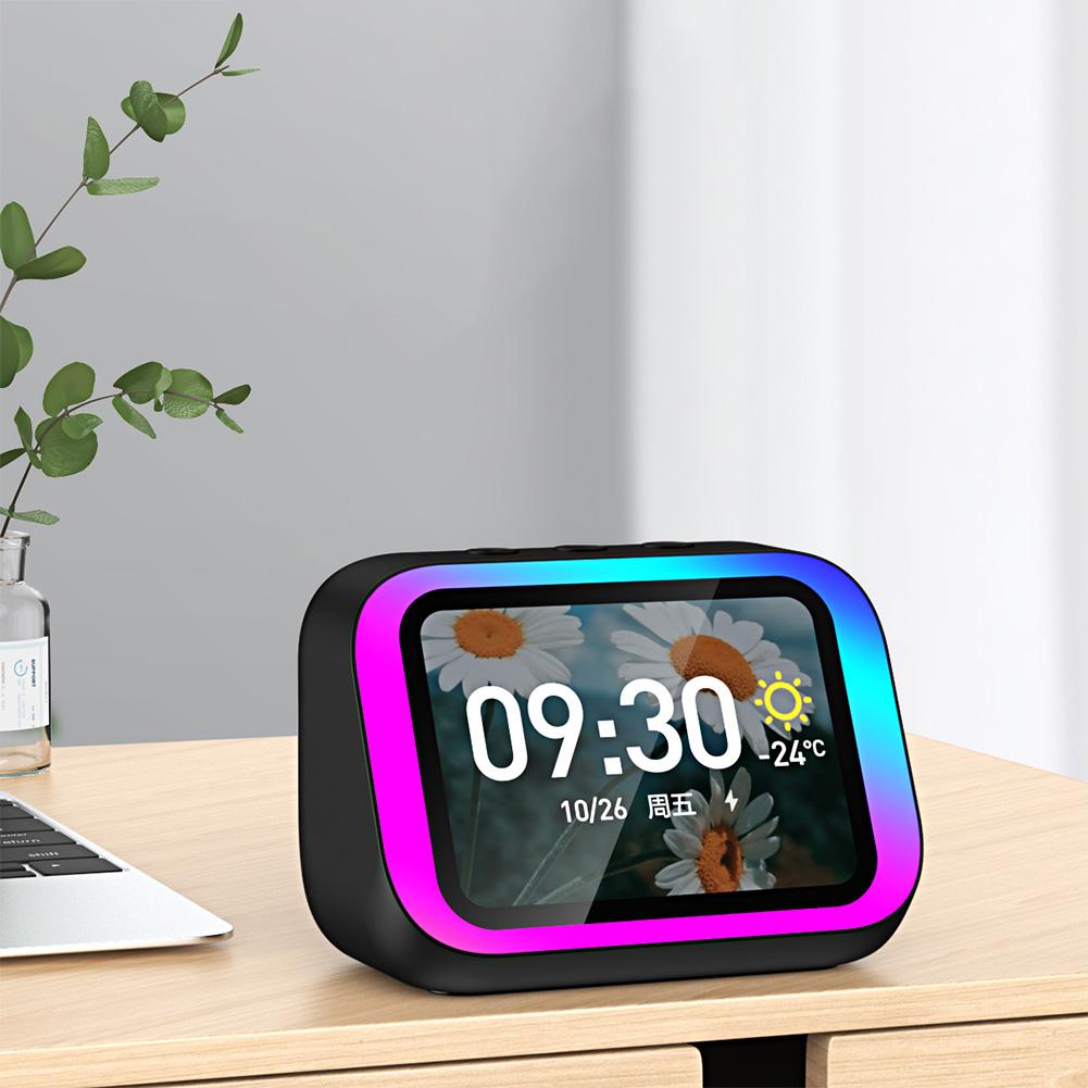 Умная колонка голосовой помощник домашняя колонка будильник с RGB-подсветкой для спальни гостиной