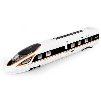 Масштаб 1/87, высокоскоростная железная дорога Fuxing, односекционная модель металлического поезда, игрушечная машина с откатным механизмом со звуком и светом для детей, коллекция для малышей
