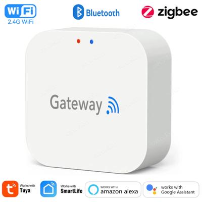 Tuya Smart Life Многорежимный шлюз Умный центр автоматизации дома ZigBee WiFi-мост Bluetooth Mesh Голосовое управление для Alexa Google