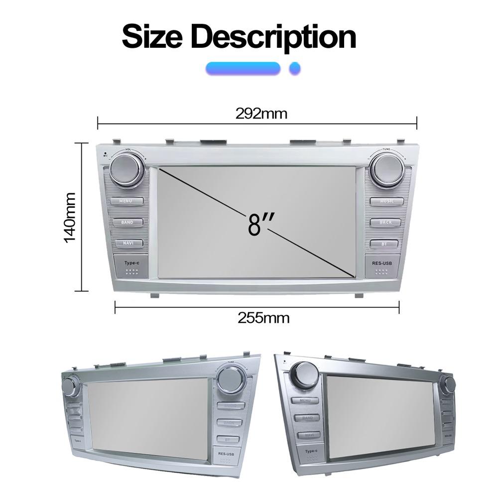Автомобильное радио 2Din Android 8INCH для Toyota Camry XV40 2006-2011 Carplay мультимедийный плеер стерео автоаудио головное устройство навигация GPS 2+64 ГБ