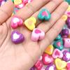 10pcs Baked Paint Acrylic Love Loose Beads Fashion Beaded Material Bracelet Necklace Jewelry Accessories