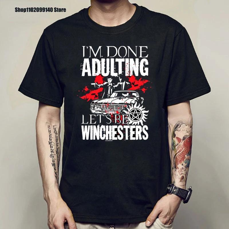Футболка Unisex's Supernatural TV Футболка Hip Hop Футболка All Season Street Футболка Unisex Ретро-модная футболка Top Rock Punk goth