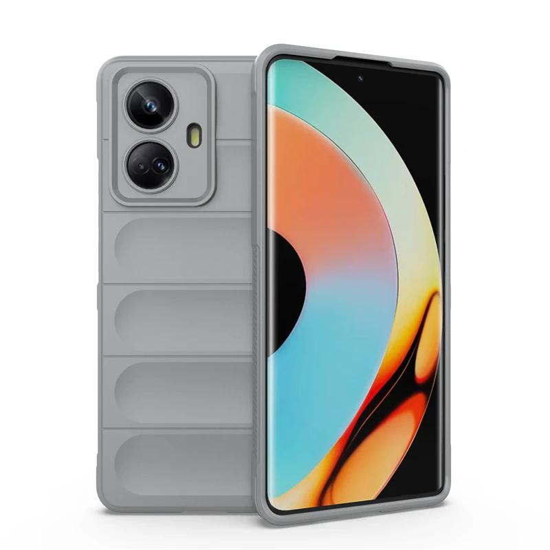 Чехол для OPPO Realme 10 Pro Plus 5G, задняя крышка, чехол для телефона, жидкий силикон, противоударные чехлы, защитный чехол Funda Coque