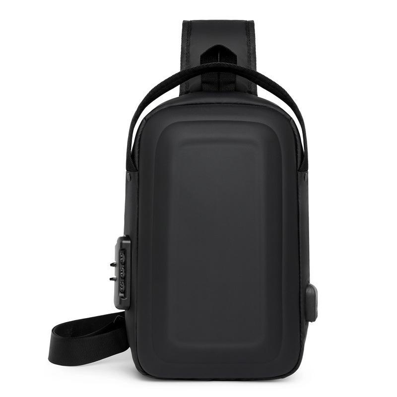 Men's Multifunctional Shoulder Bag with Password Lock - Anti-Theft Cycling Sports Messenger and Business Chest Bag