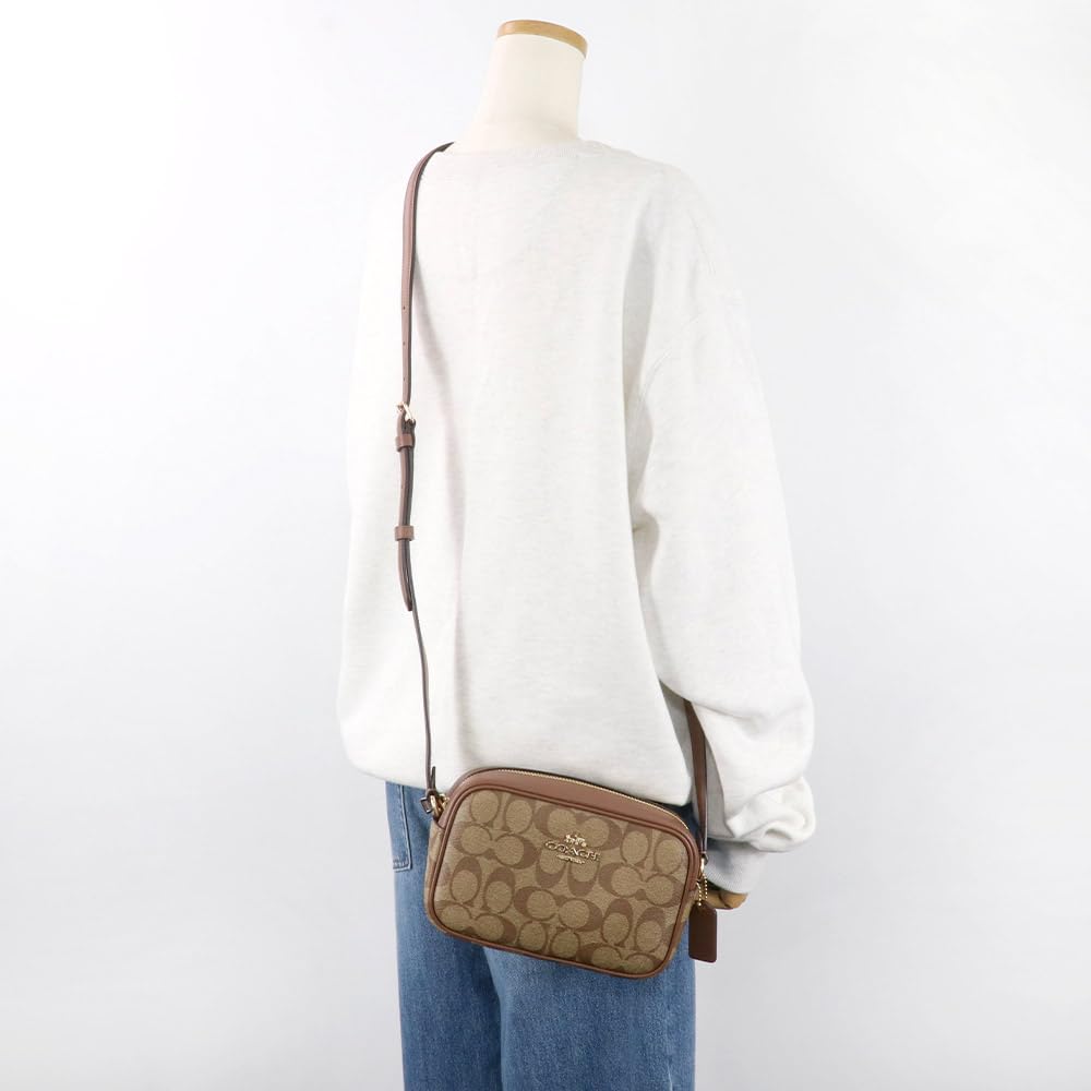 Сумка FCQ874 CQ874 Khaki x Saddle 2 Jamie Signature из ПВХ-кожи, мини-сумка для фотоаппарата, женская [Coach] (Рюкзак) [Продукт аутлета] [Бренд] [Товар]
