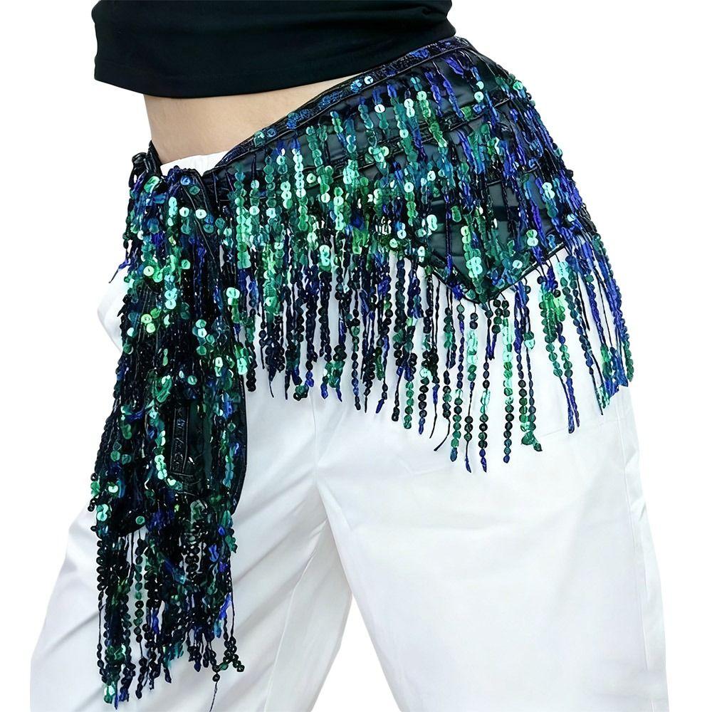 Bohemian Women Belt Skirt Sequins Belly Dance Belt Fashion Dancer Skirt Show Costumes