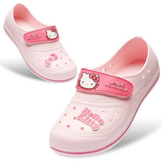 Детские нескользящие тапочки для закрытых помещений Hello Kitty Leaf, популярный персонаж в Корее, для Кубка мира Pro