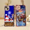 Чехлы для телефонов Ae111 Merry Christmas design с гальваническим покрытием из ТПУ для Samsung A20s A54 A12 A14 S22 S23 S24 Ultra A55 A15 S21 FE с четырьмя углами защиты