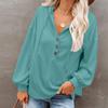 Толстовка с капюшоном, однотонная, с длинным рукавом, на пуговицах, повседневный свободный свитер