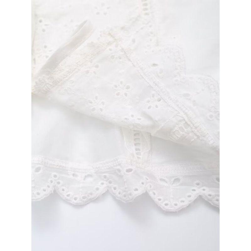 Kaslead New Arrival Women's Clothing Fashion Style Fashion Casual Easiest for Match Bowknot Decoration Embroider Tops 0881019