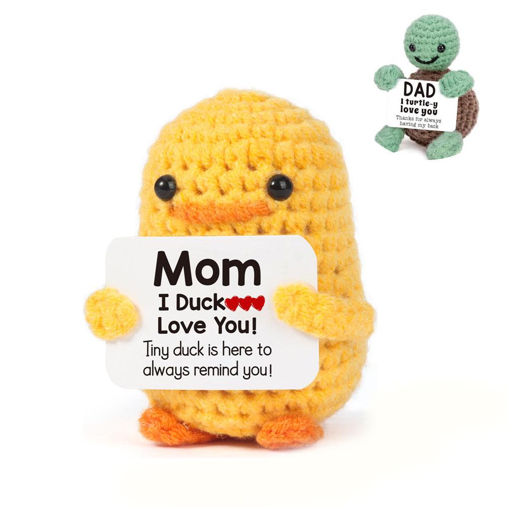 Funny Gifts for Mom and Dad, I Love You Mom, Handmade Crochet Unique Mother's Day Father's Day