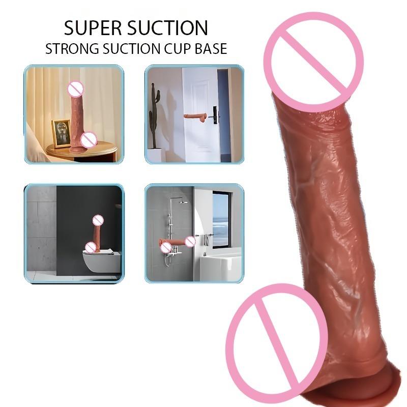 Realistic Thrusting Dildo Vibrator Sex Toys for Women Rotating Anal Dildo Heating Giant Dildo 5 Telescopic & 7 Vibration Modes