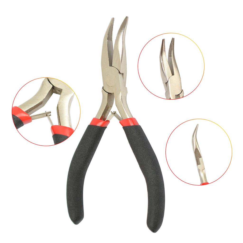 Набор инструментов для плоскогубцев для волос, 200 шт., 3,0 мм, микросиликоновые кольца, звенья, бусины, плоскогубцы для волос, петля, нитевдеватель