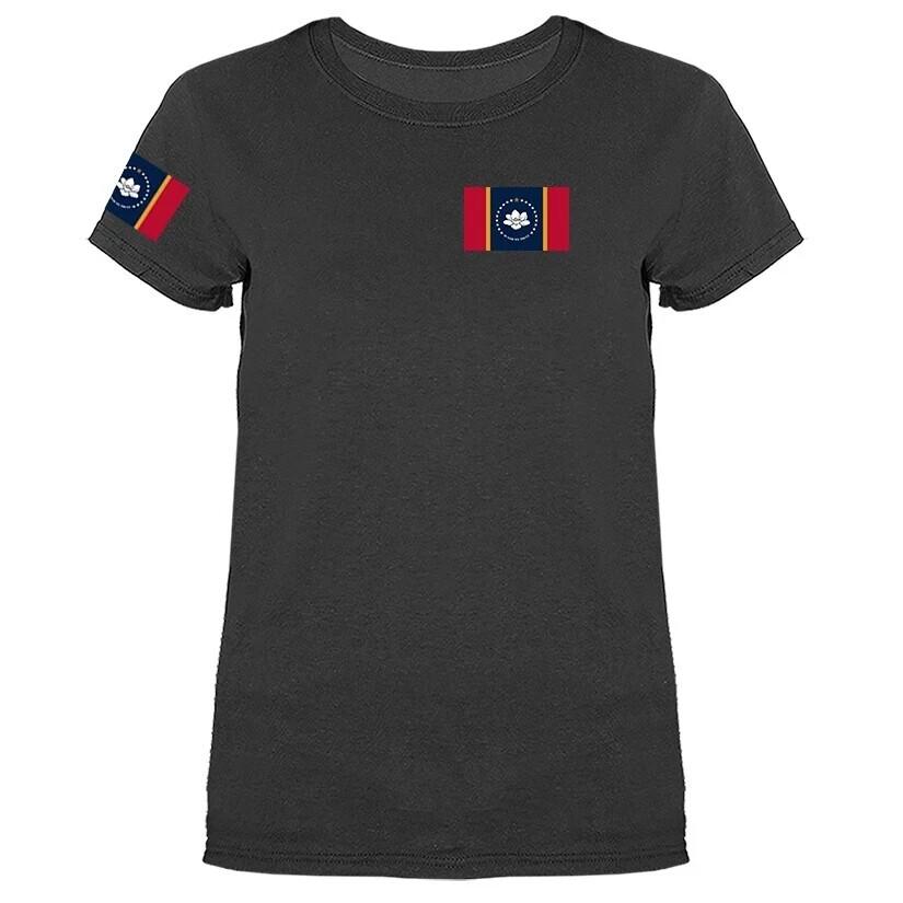 State of Mississippi Flag Crest Women039s T-shirt