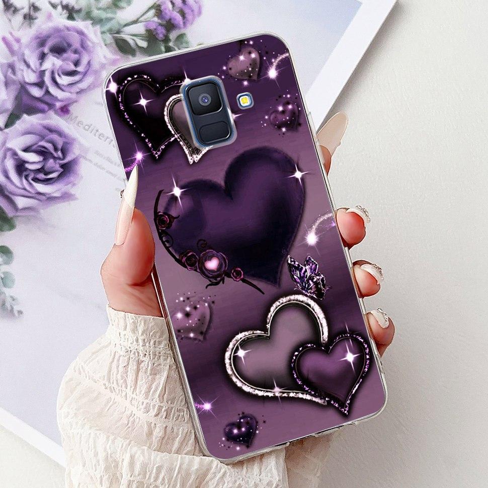 Чехол для Samsung Galaxy A6 2018 Роскошный Расписной Чехол Мягкий Силиконовый Чехол для Телефона Для Samsung A 6 A6 GalaxyA6 2018 Задняя Крышка Coque