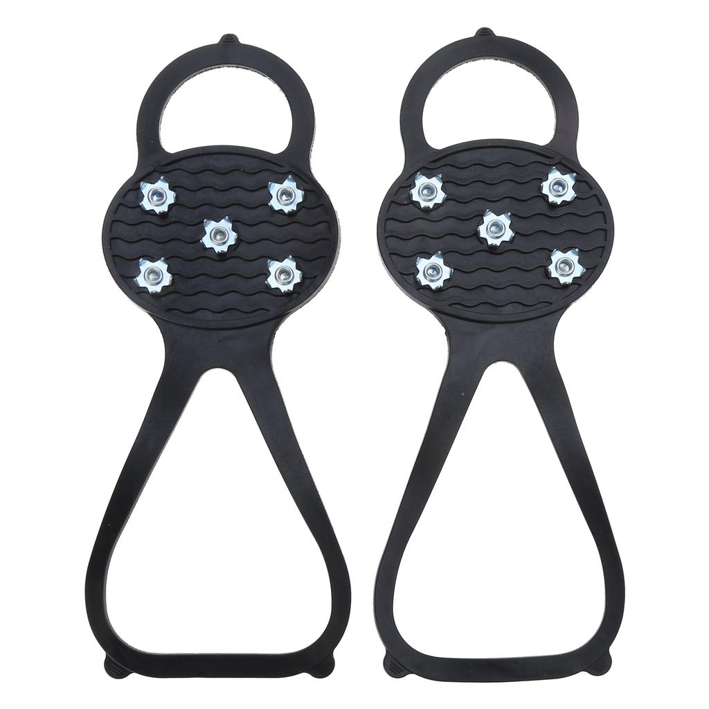 5 Teeth Ice Cleats Snow Grips Crampons Ice Gripper Spike Grips Cleats Ice Snow Traction Cleats Grippers for Men Women