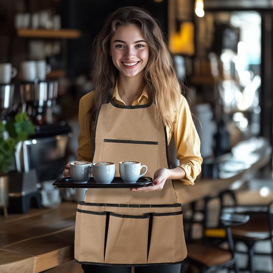 Фартук для садовых инструментов, прочный, 600D Оксфорд, ткань, фартуки для инструментов, водонепроницаемый органайзер с 14 карманами