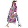 Fashionable Women's Printed Pocket Double Breasted Coat Cardigan Coat