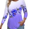 Женская футболка с цветочным принтом 3D с длинным рукавом, повседневные базовые футболки с круглым вырезом, повседневные топы