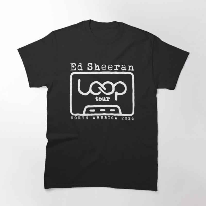 Ed Sheeran Loop album tour 2026 unisex cotton shirt Y2k summer New ONeck Short Sleeve hip hop oversized Unisexs Tshirt fan gifts