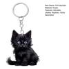 Cat Keychain Double Sided 2D Flat Acrylic Pet Hanging Decoration Lifelike Cat Keyring Accessories for Car Mirror Window Backpacks