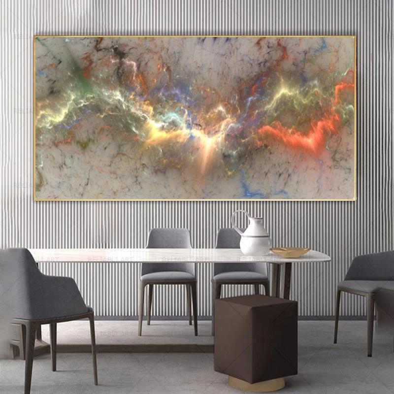 Abstract Colorful Clouds Canvas Painting Texture Posters And Prints Modern Wall Art Pictures for Living Room Home Decor No Frame