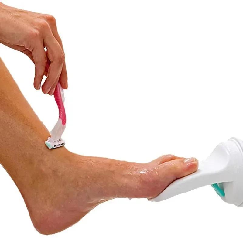 Подставка для ног для душа в ванной с присосками, вспомогательное средство для шага, держатель с захватом, педаль, присоска, противоскользящая педаль для ног, мыть ноги