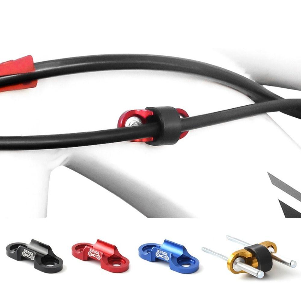 Aluminum Zinc Zinc Alloy Bicycle Brake Cable Guide Stable Pipe Buckle Base Line Pipe Buckle Folding Bike