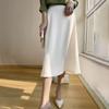 Spring and Summer Silk Half-body Skirt for Women Solid Color Umbrella Skirt High Waist Temperament Long Skirt Thin Skirt