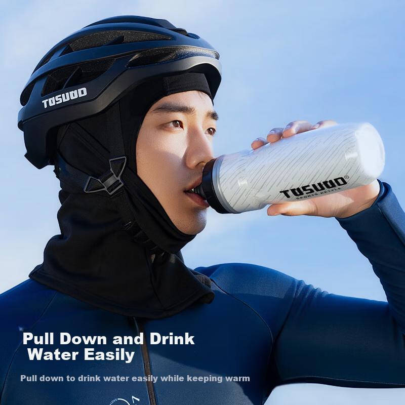 Fleece-Lined Warm Balaclava Motorcycle Thickened Balaclava Food Electric Bike Face Mask Bicycle Autumn Winter Headscarf Neck Gaiter