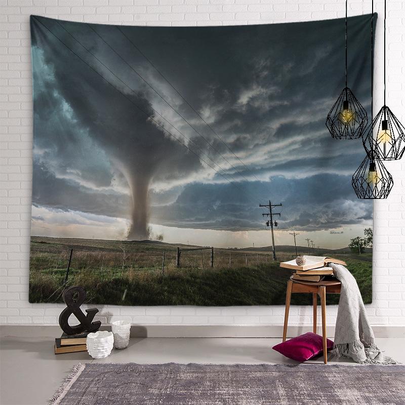 Гобелен Торнадо, настенное художественное украшение, гобелен для комнаты в общежитии, индивидуальное украшение, гобелен для гостиной, спальни, домашний декор