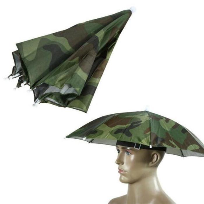Foldable Hat Umbrellas Outdoor Unisex Sun Rain Cap Fishing Beach Camping Head Hats Camouflage Rainbow Headwear