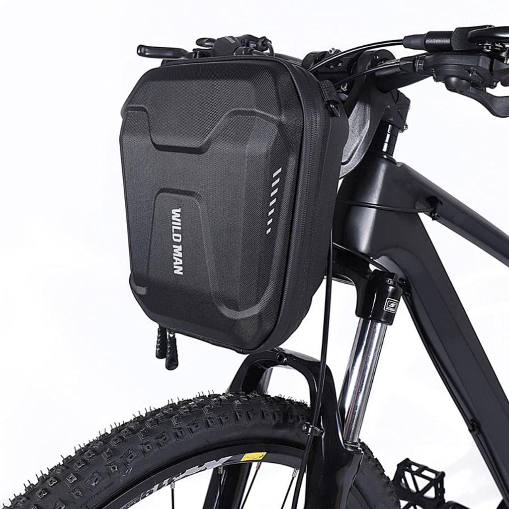 WILD MAN Quick Release 3L Hard Shell Rainproof Scooter Storage Bag for Kick Scooters, Folding Bikes, Kickboards, and MTBs (E8)