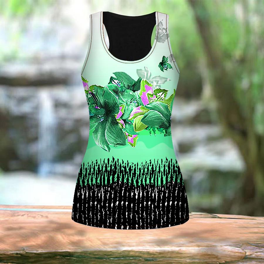 Женские летние спортивные рубашки с 3D-принтом больших цветов для занятий йогой и тренажерным залом, жилеты больших размеров