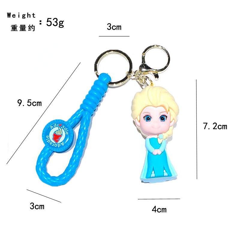 Frozen Keychain Princess Elsa Doll Anna Schoolbag Car Key Pendant Doll Claw Machine Small Gift