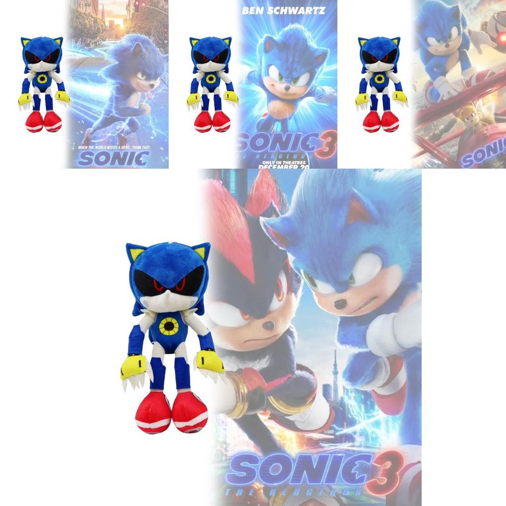 Плюшевая игрушка Соник Ежик Из Супер Мягкого Короткого Меха Для Подарка Детям