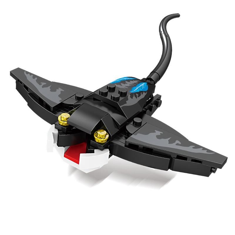 Новые морские животные строительные блоки модель лобстер животное головоломка сборка мелких частиц детские игрушки наука и образование подарки