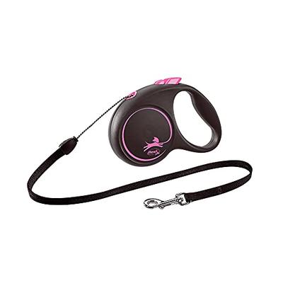 Поводок для собаки Flexi Black Design, маленький шнур (Менее 12 кг), 5 м, Розовый