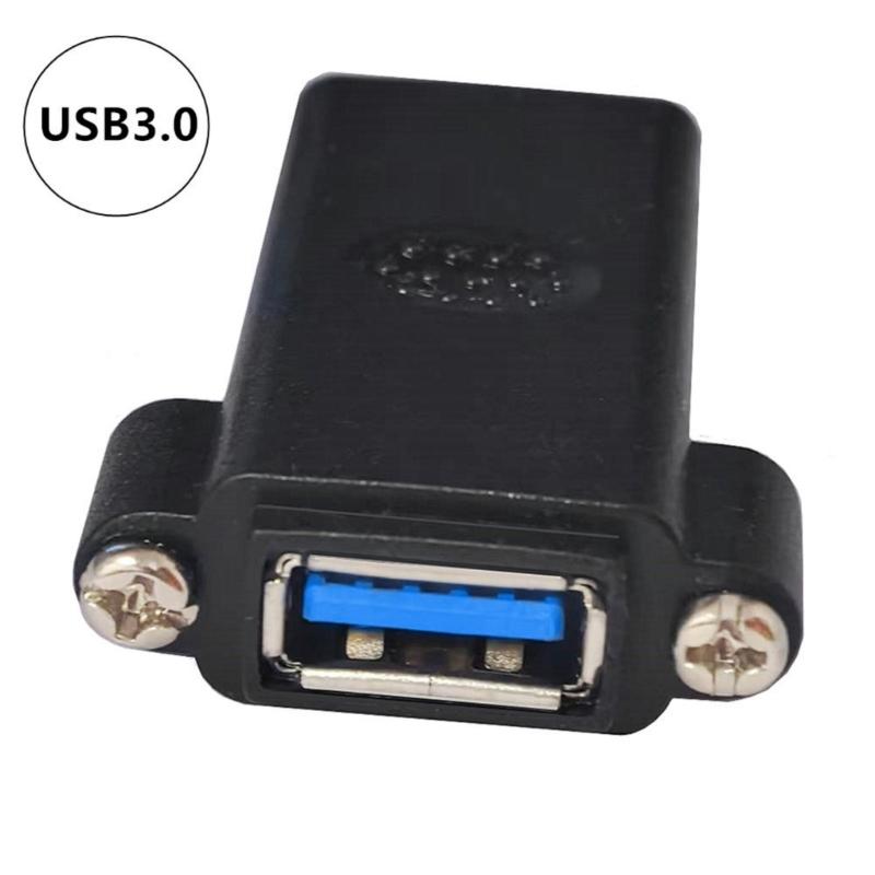 Адаптер USB3.0 гнездо-гнездо для монтажа на панель, USB3.0 гнездо-гнездо переходник для бесшовного расширения данных и быстрой зарядки,