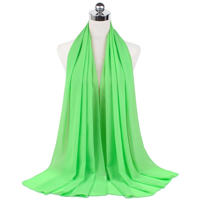 Muslim Chiffon Hijab Scarf Women Long Solid Color Head Wrap For Women Hijabs Scarves Ladies Muslim Veil Jersey Hijabs 180*70cm