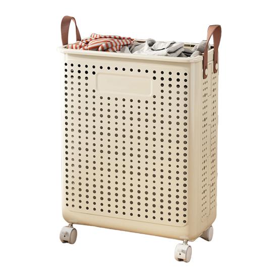 Корзина для белья с колесиками, большая вместительная ручка, водонепроницаемая корзина для грязной одежды, корзина для белья с дышащими сетчатыми отверстиями